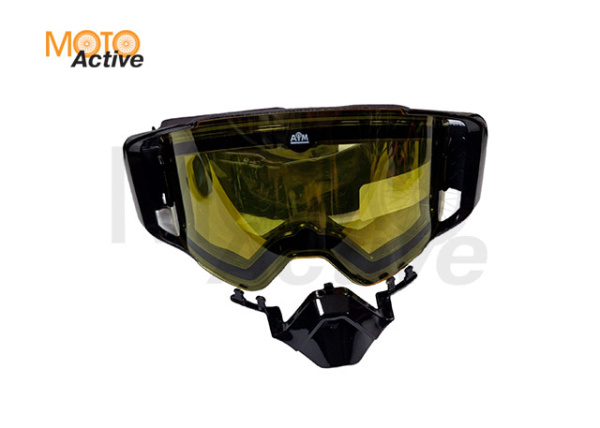 Очки снегоходные с магнитной линзой и подогревом AiM (PRO) 31-104 Accu Heated Black Glossy