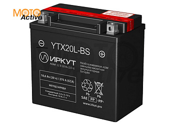 МОТО АККУМУЛЯТОР ИРКУТ YTX20L-BS