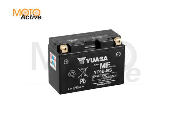 Мотоциклетная аккумуляторная батарея Yuasa Maintenance Free VRLA YT9B-BS(CP), 8 Ач