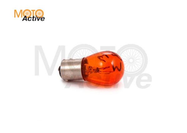 Лампа стоп сигнала S25 12V 21/5W цоколь 2 конт. желтая CN