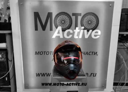 Шлем (мотард) Ataki JK802 Solid, черный матовый