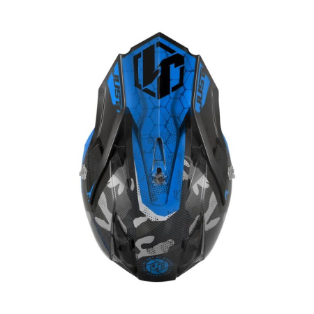 Шлем детский (кроссовый) JUST1 J32 YOUTH SWAT Hi-Vis, синий/черный матовый