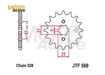 Звезда ведущая 15 зубов JTF569.15