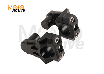 Кронштейны-переходники для рулей с d-22.2мм на d-28,6мм (с регулировкой выноса) SM-PARTS черные