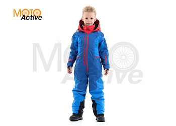 Зимний утепленный комбинезон DF Teenager Gravity Blue-Red (140-146)