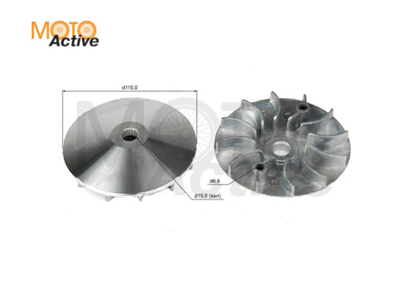 Крыльчатка генератора и вариатора 163QMK с балансиром