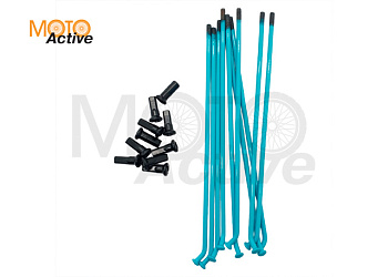 Спицы колеса 17" 10шт. голубые, питбайк S. Medalist