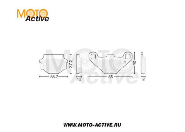 Колодки тормозные дисковые (#10) ATV 800D Stels