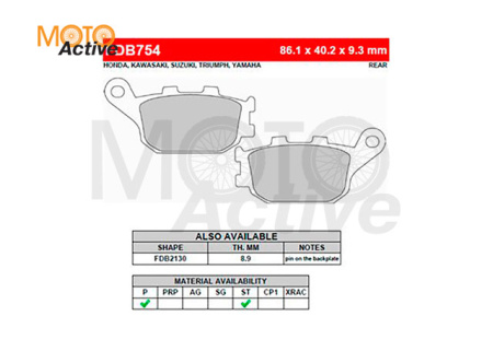 Тормозные колодки Ferodo Platinum FDB754P (LMP257)