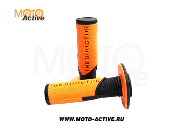 Ручки руля ZX-B548 оранжевые 22-25мм THE DOOCTOR