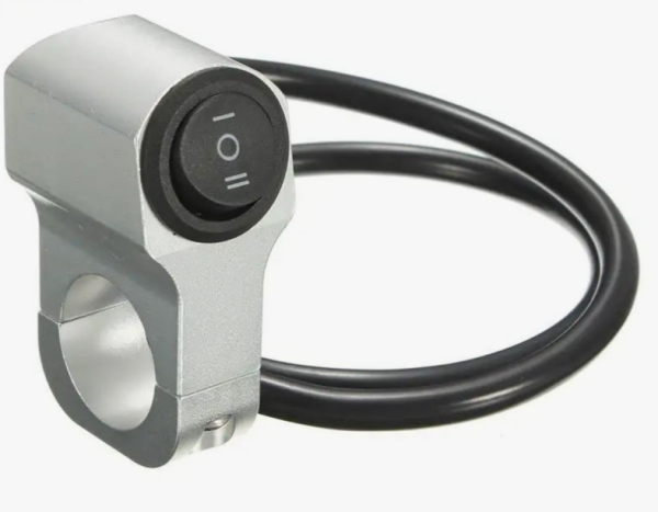 Переключатель 3 положения с креплением на руль 22мм CNC (Серебро)