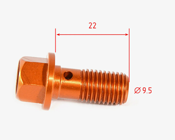 Болт крепления гидравлического шланга CNC IGP (Оранжевый)