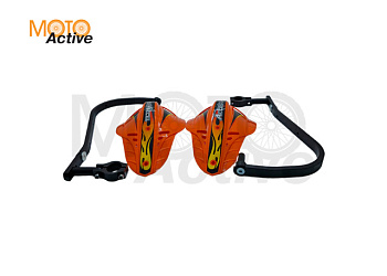 Защита рук с пластиковыми щитками ACCEL HGS-02 28.6мм (оранжевая)