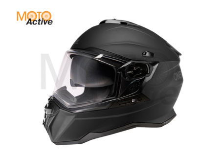 Шлем кроссовый со стеклом O'NEAL D-SRS Solid V24, черный