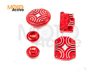 Крышки головки YX125см3 (компл.) CNC красные