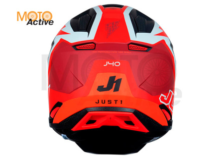Шлем кроссовый JUST1 J40 FLASH (красный/белый матовый)