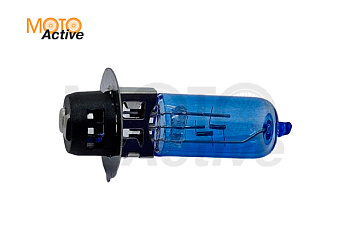 Лампа 12v 35w/35w галоген мопед Альфа-Дельта синяя P15D-25-1