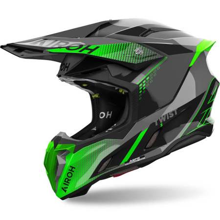 Кроссовый шлем Airoh Twist 3 Shard Green Gloss
