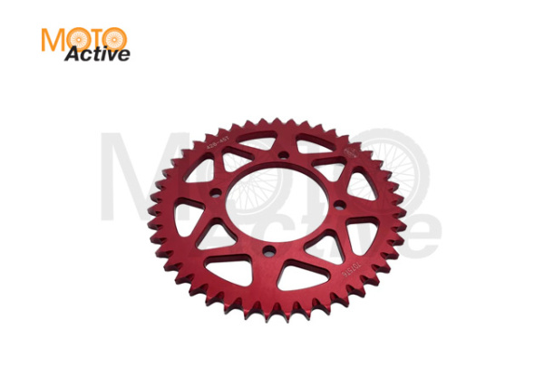 Звезда ведомая аллюминиевая питбайк 428-45T красная SM-PARTS
