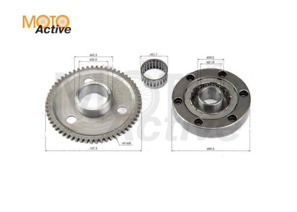 Бендикс стартера 163QMK с балансиром