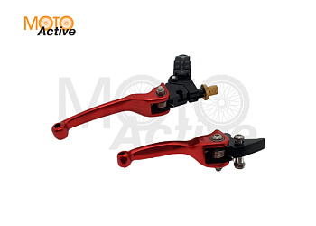 Рычаг сцепл. тормоза складные ASV красные (WW0429)