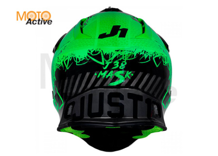 Шлем (кроссовый) JUST1 J38 MASK Hi-Vis, зеленый/серый/черный