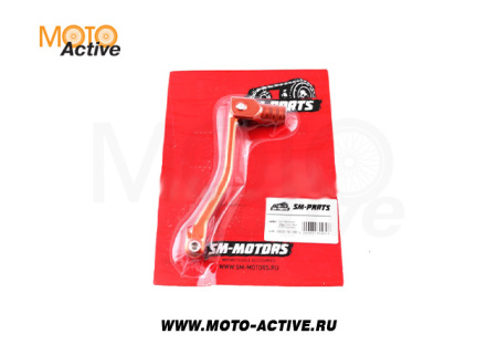 Рычаг переключения передач алюминиевый SM-PARTS оранжевый