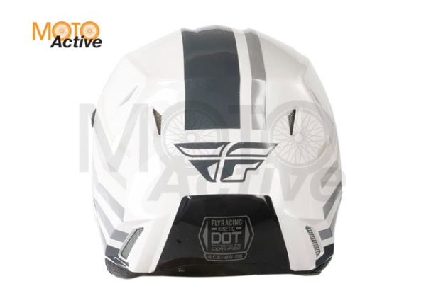 Шлем (кроссовый) FLY RACING KINETIC THRIVE, белый/черный/серый (2021)