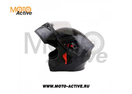 Шлем (модуляр) Ataki JK902 Solid, черный глянцевый