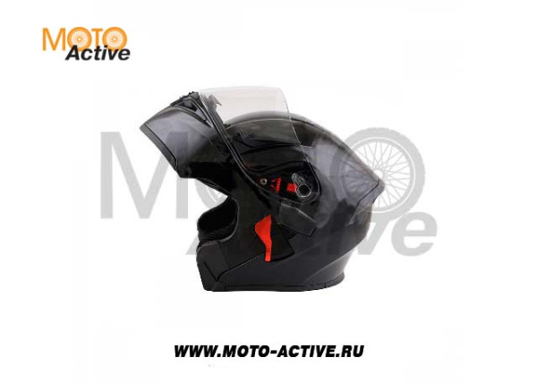 Шлем (модуляр) Ataki JK902 Solid, черный глянцевый