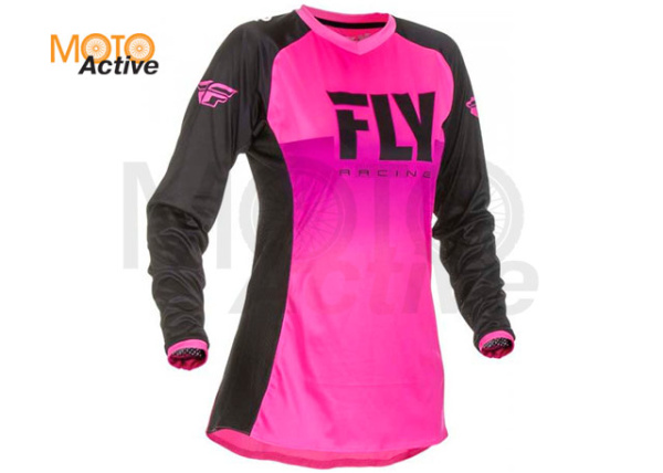 Футболка для мотокросса женская FLY RACING WOMEN'S LITE 2020 розовая/черная