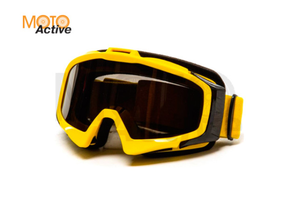 Очки Мотокросс HIZER #12 (желтые)