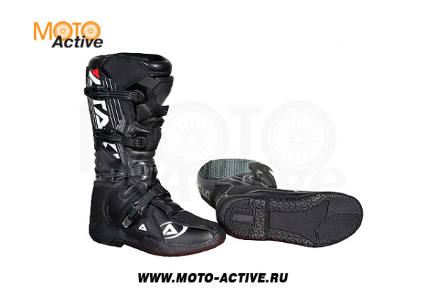 Мотоботы кроссовые ATAKI MX-002Y (черные)