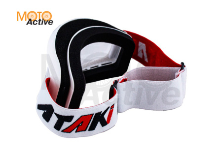 Очки для мотокросса ATAKI HB-319 белые глянцевые
