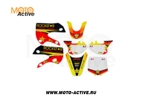 Наклейки на пластик (комплект) KLX/BBR "ROCKSTAR"