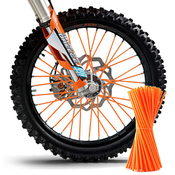 Накладки Spoke Skins на спицы для колес 21/19, 21/18 (компл. 76шт) оранжевые