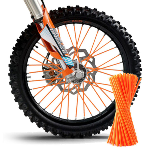 Накладки Spoke Skins на спицы для колес 21/19, 21/18 (компл. 76шт) оранжевые