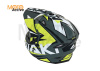 Шлем (мотард) Ataki JK802 Rampage Hi-Vis, желтый/серый матовый