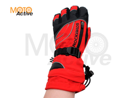Перчатки зимние Rockbros S133-BR Black/Red