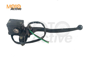 Тормозная машинка правая в сборе с рычагом M10-90 с датчиком, проводом и крепл зерк (№6)