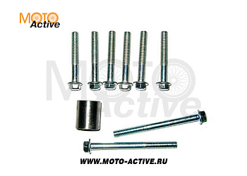 Болты крепления крышки вариатора   втулка кикстартера 139QMB 50cc (6 коротких 2 длинных)