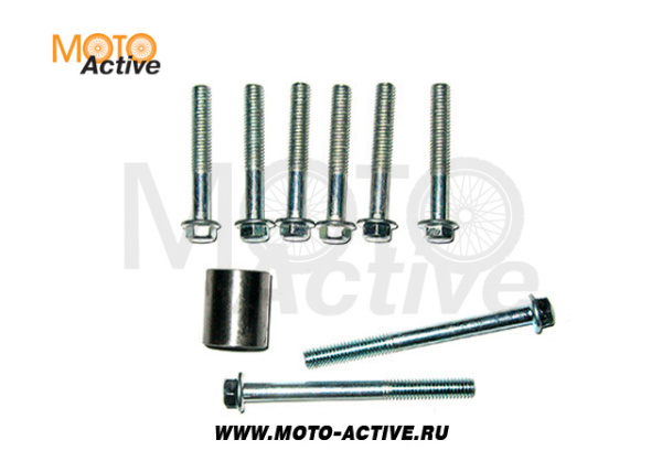 Болты крепления крышки вариатора   втулка кикстартера 139QMB 50cc (6 коротких 2 длинных)
