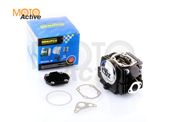 Головка цилиндра Alpha, Delta, TTR 125 (в сборе) (Ø54) (d=23/27) 154FMH черная "KOMATCU"