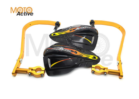 Защита рук с пластиковыми щитками ACCEL HGS-01 ACCEL 22.2 мм (золото)