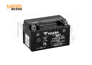 Мотоциклетная аккумуляторная батарея Yuasa Maintenance Free VRLA YTX7A-BS(CP), 6 Ач