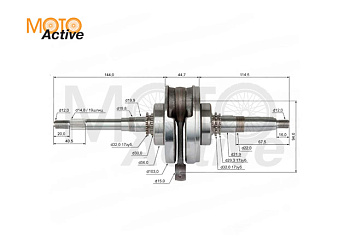 Коленвал 163QMK с балансиром