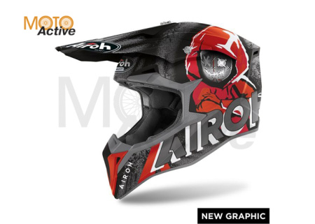 Кроссовый шлем Airoh Wraap Alien Red Matt