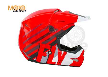 Шлем (кроссовый) FLY RACING KINETIC THRIVE, красный/белый/черный (2021)