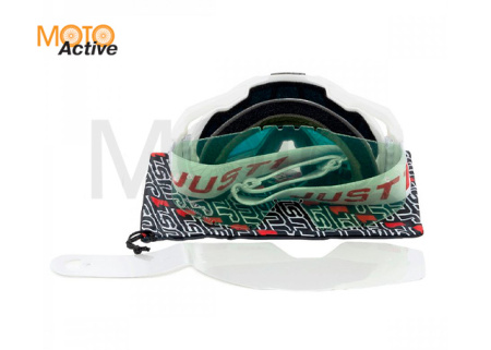 Очки для мотокросса JUST1 IRIS PULSAR белый/красный красная линза