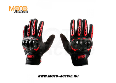 Перчатки текстильные ATAKI SC-117 черные/красные